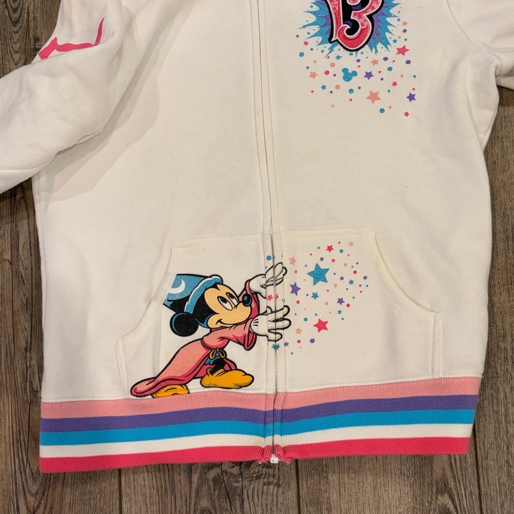 Disney Parks Youth Large 2013 Disneyland Resort Anniversary Zip Hoodie - Picture 6 of 14